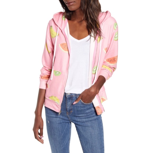 NWT WILDFOX Tutti Fruity Venice Zip Hoodie - Picture 5 of 8